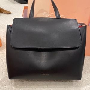 Mansur Gavriel Lady Bag Black/Flamma